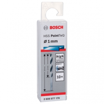 Metal Drill bits HSS-G Silver 1mm Bosch Professional