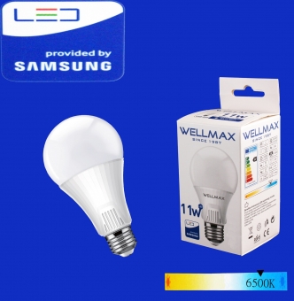 Էլ.լամպ LED Wellmax 11W daylight (A60 E27 6500)K 