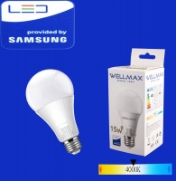 Էլ.լամպ LED Wellmax 15W neutral white (A65 E27 400
