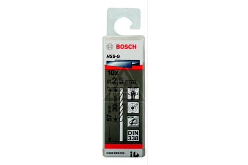 Metal Drill bits HSS-G Silver 2.5 mm Bosch Professional