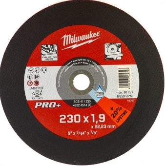 Metal Cutting Disc Milwaukee 230*1,9*22,23mm