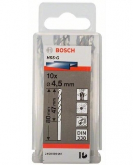 Metal Drill bits HSS-G Silver 4.5 mm Bosch Professional