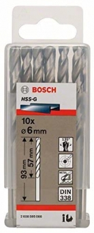 Metal Drill bits HSS-G Silver 6mm Bosch Professional