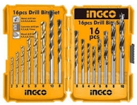   Metal, Concrete & Wood Drill Bits Set 16Pcs INGCO AKD9165 