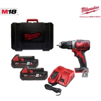 MILWAUKEE M18 BDD-202C screwdriver drill - 2 batteries 18V 2.0Ah - 1 charger M12-18C
